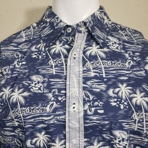 Coastal button up shirt palm print size XL NWOT